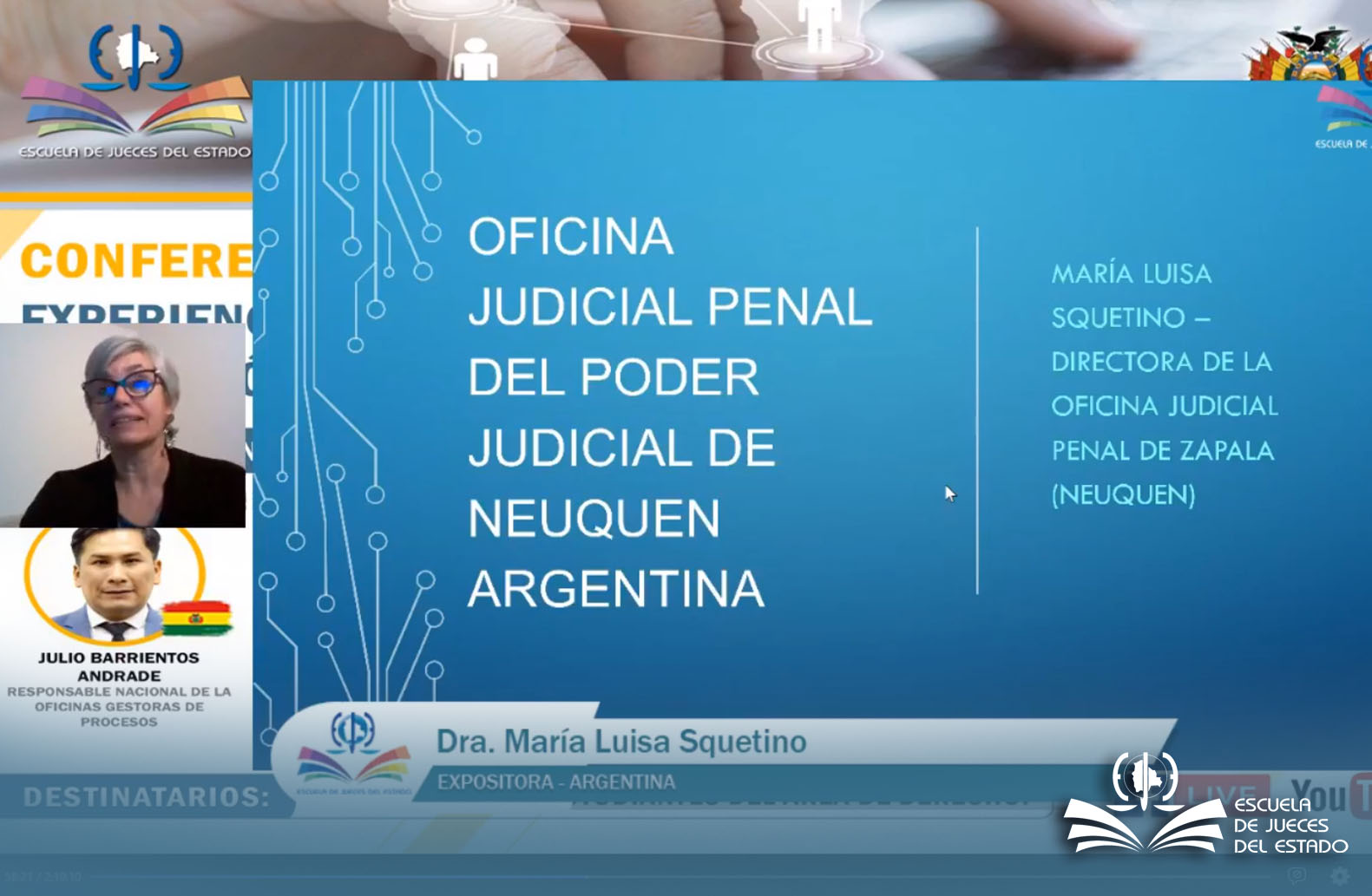 PROFESIONALES EN EL ÁREA DEL DERECHO PARTICIPAN DE CONFERENCIA INTERNACIONAL