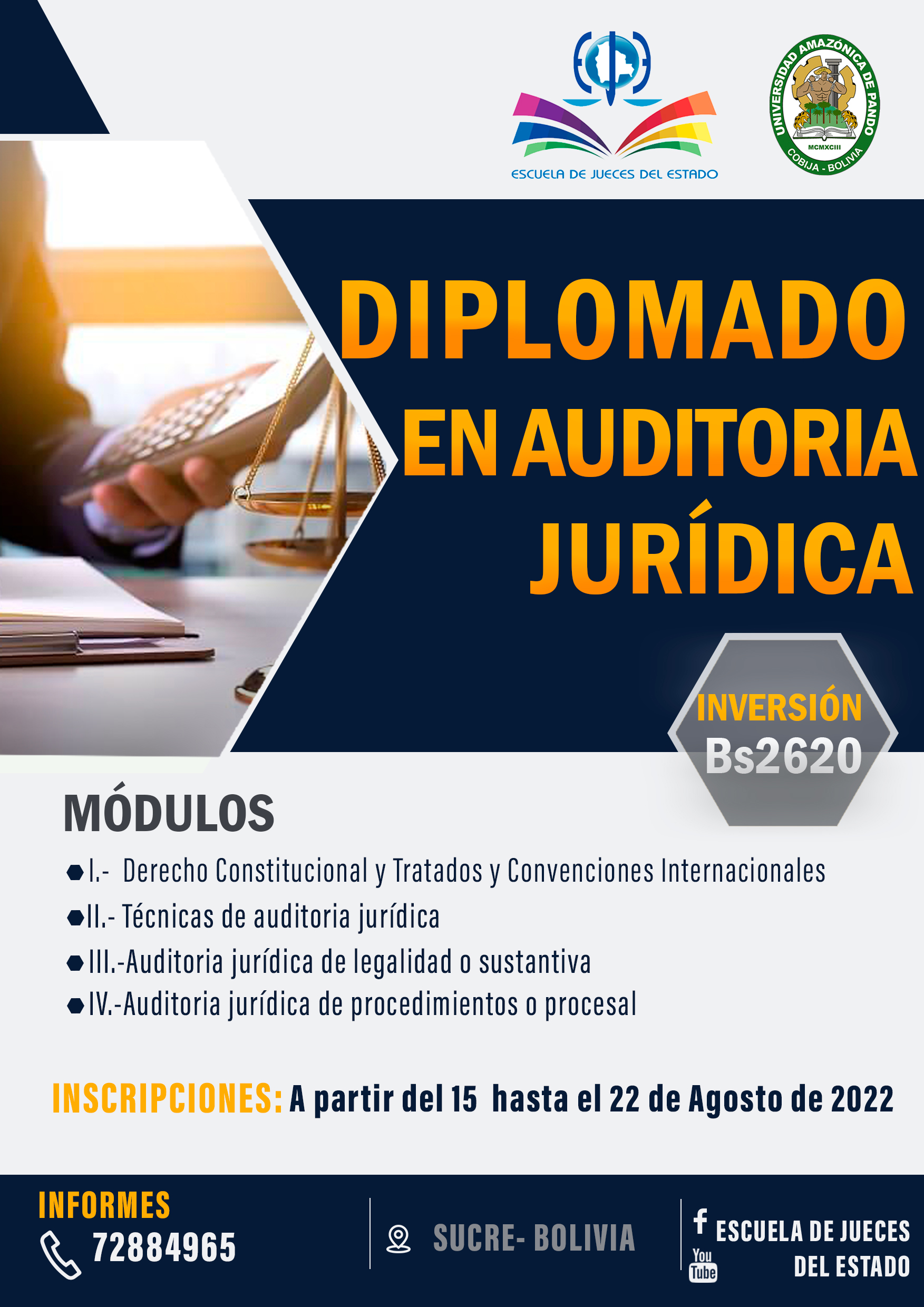 APERTURA DEL DIPLOMADO EN AUDITORIA JURÍDICA