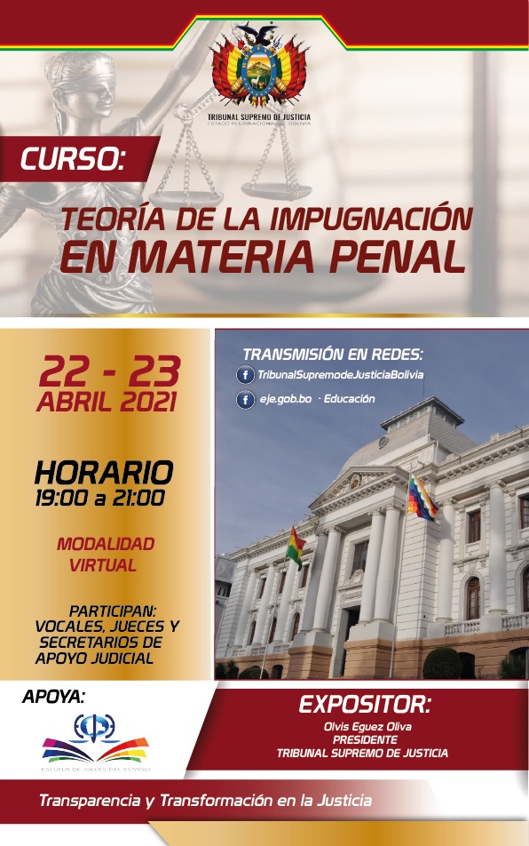 CURSO VIRTUAL: TEORÍA DE LA IMPUGNACIÓN EN MATERIA PENAL