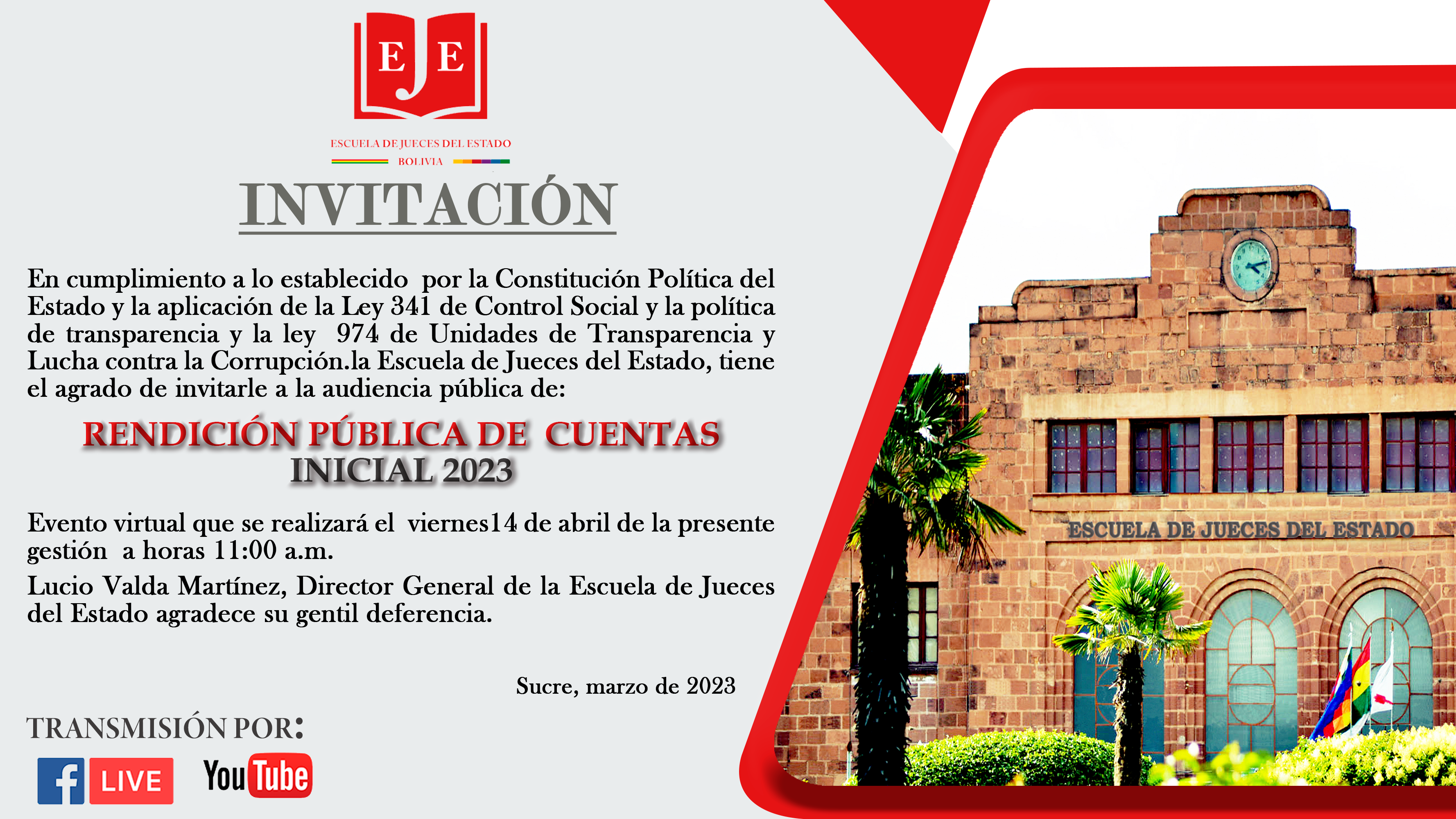 RENDICIÓN PÚBLICA DE CUENTAS INICIAL 2023