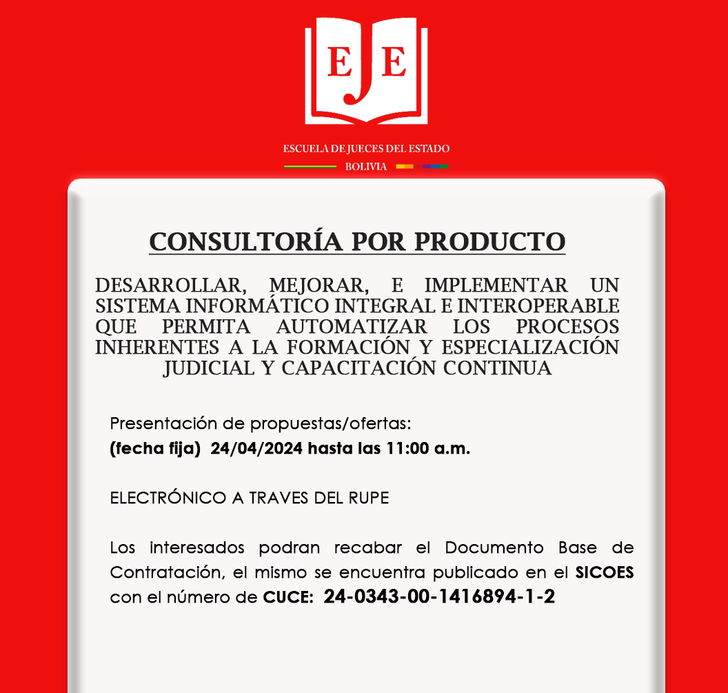 CONVOCATORIA PÚBLICA CONSULTORIA POR PRODUCTO 2