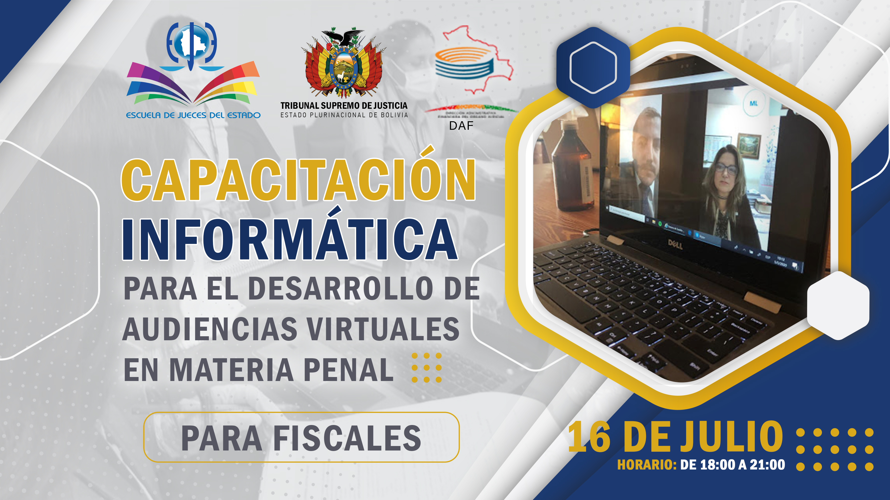 CAPACITACIÓN INFORMÁTICA  PARA EL DESARROLLO DE AUDIENCIAS VIRTUALES EN MATERIA PENAL -  PARA FISCALES